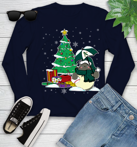 Oakland Athletics MLB Baseball Cute Tonari No Totoro Christmas Sports Youth Long Sleeve 2