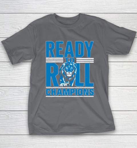 Detroit Ready To Roll Funny Lion Graphic Youth T-Shirt 5