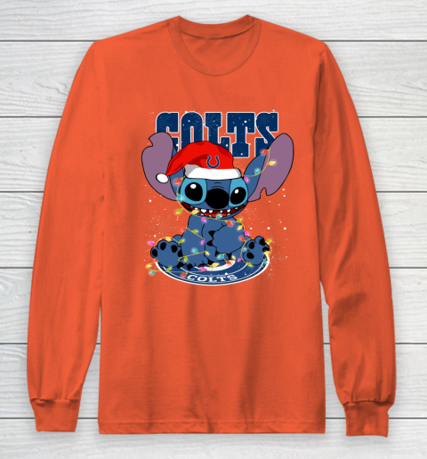 Indianapolis Colts NFL Football noel stitch Christmas Long Sleeve T-Shirt 3
