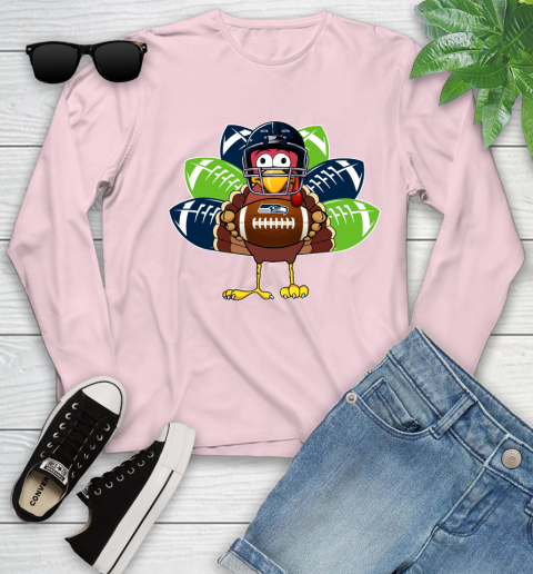 Seattle Seahawks Turkey Thanksgiving Day Youth Long Sleeve 10