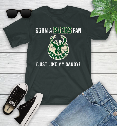 NBA Milwaukee Bucks Loyal Fan Just Like My Daddy Basketball Shirt Youth T-Shirt 5