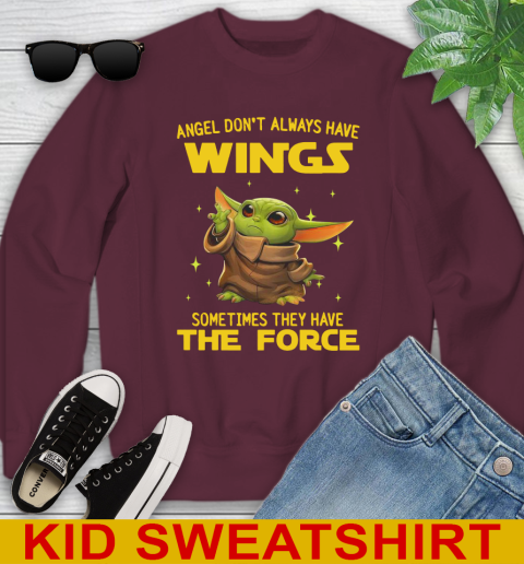 Baby Yoda Angel Don't Always Have Wings They Have The Force Shirt 112