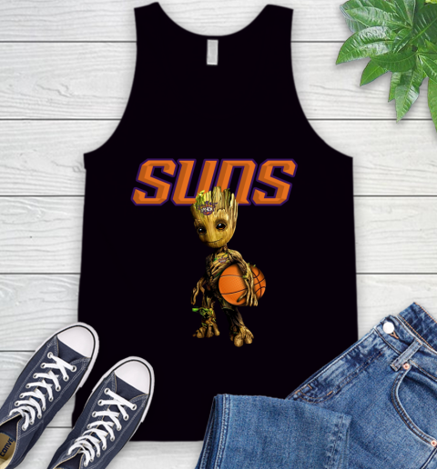 Phoenix Suns NBA Basketball Groot Marvel Guardians Of The Galaxy Tank Top 2