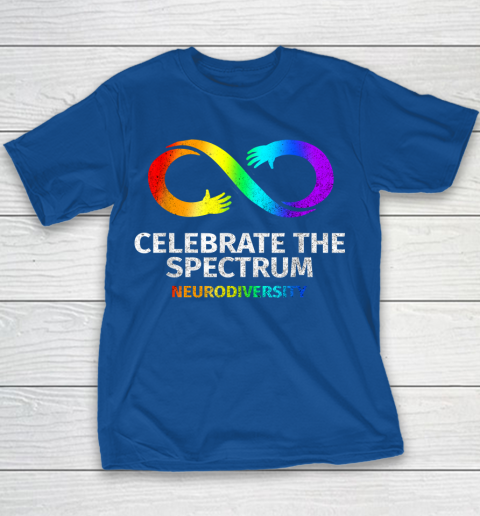 Neurodiversity Celebrate Spectrum Infinity Autism Awareness Youth T-Shirt 6