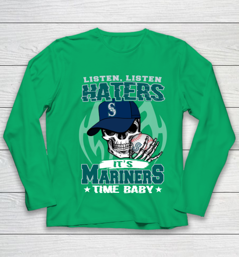 Listen Haters It is MARINERS Time Baby MLB Youth Long Sleeve 4