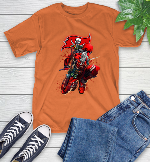 NFL Deadpool Marvel Comics Sports Football Tampa Bay Buccaneers T-Shirt 5