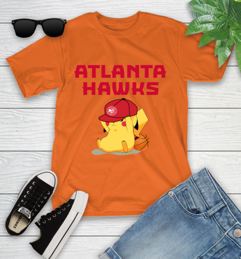 NBA Pikachu Basketball Sports Atlanta Hawks Youth T-Shirt 7