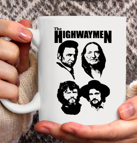 Willie Nelson Johnny Cash Outlaw Country Super Group The Highwaymen Ceramic Mug 11oz