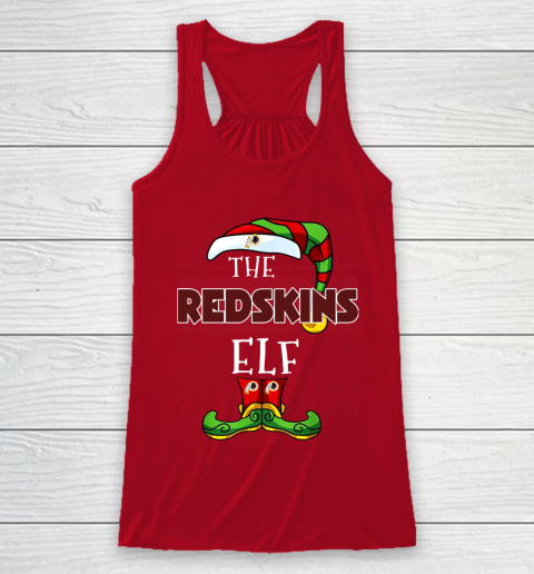 Washington Redskins Christmas ELF Funny NFL Racerback Tank 4