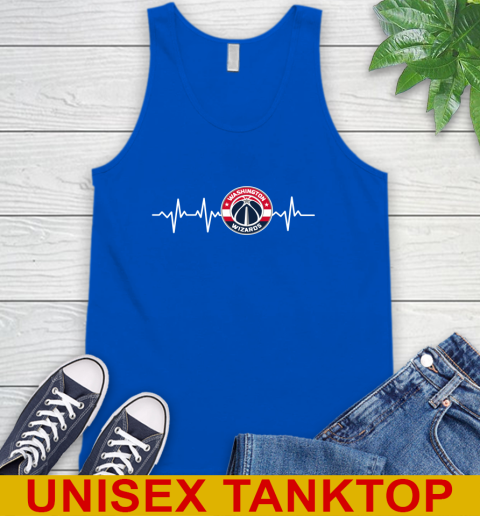 Washington Wizards NBA Basketball Heart Beat Shirt Tank Top 4