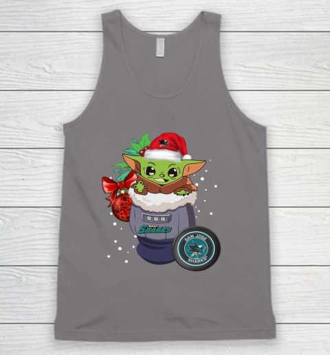 San Jose Sharks Christmas Baby Yoda Star Wars Funny Happy NHL Tank Top 7