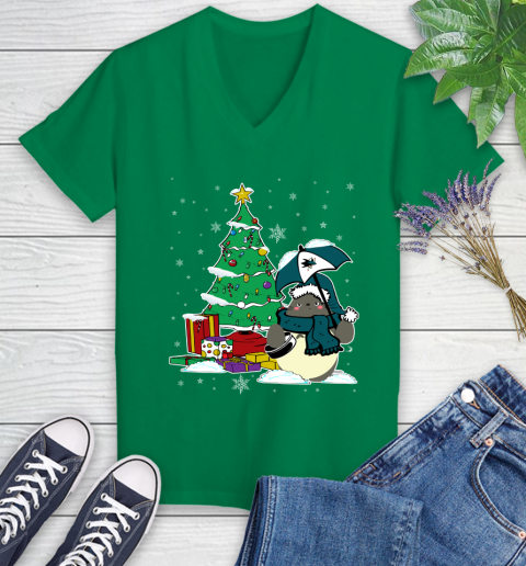 St.Louis Blues NHL Hockey Cute Tonari No Totoro Christmas Sports (2) Women's V-Neck T-Shirt 5