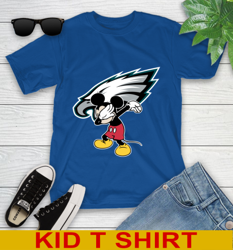 Philadelphia Eagles NFL Football Dabbing Mickey Disney Sports Youth T-Shirt 9