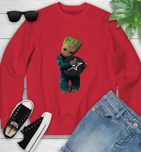 NHL Groot Guardians Of The Galaxy Hockey Sports Dallas Stars Youth Sweatshirt 9