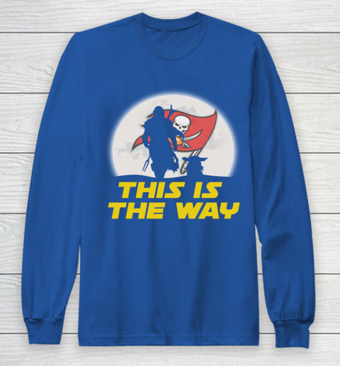 Tampa Bay Buccaneers NFL Football Star Wars Yoda And Mandalorian This Is The Way Long Sleeve T-Shirt 6