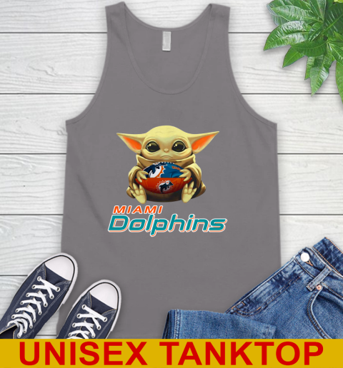 NFL Football Miami Dolphins Baby Yoda Star Wars Shirt Tank Top 7