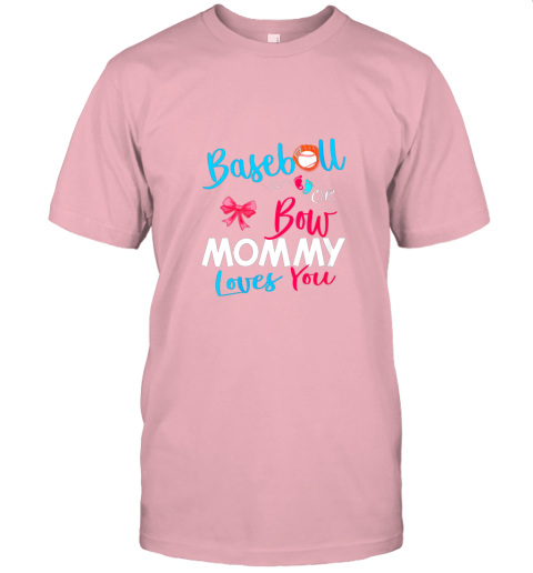 u916 womens baseball gender reveal team baseball or bow party gift jersey t shirt 60 front pink