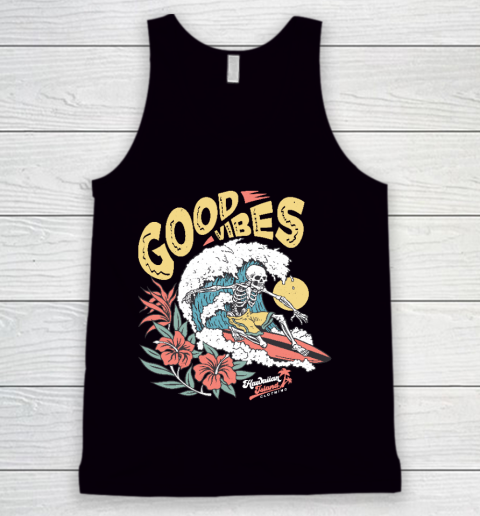 Good Vibes Skeleton Surfer Tank Top