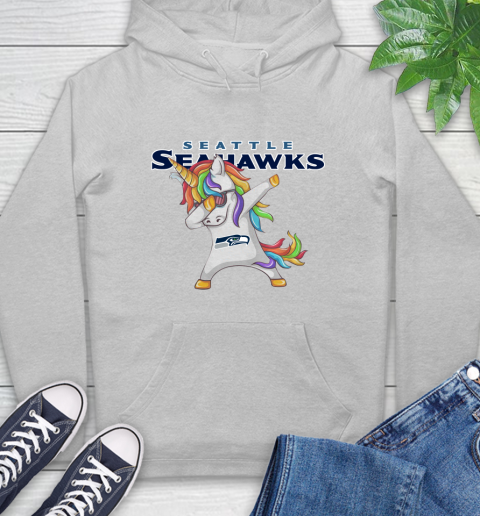 Seattle Seahawks NFL Football Funny Unicorn Dabbing Sports Hoodie 6