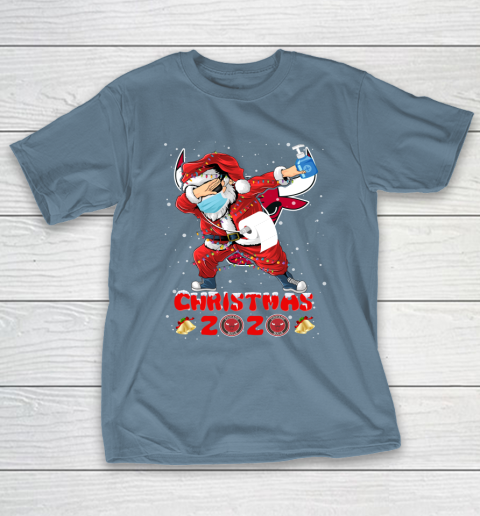 Chicago Bulls Funny Santa Claus Dabbing Christmas 2020 NBA T-Shirt 6