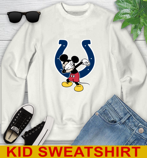 Indianapolis Colts NFL Football Dabbing Mickey Disney Sports Youth Sweatshirt