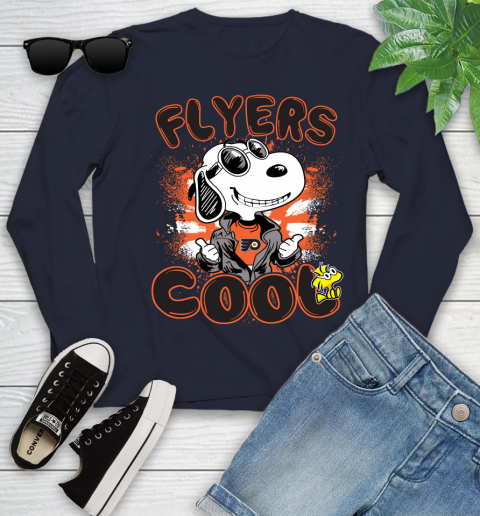 NHL Hockey Philadelphia Flyers Cool Snoopy Shirt Youth Long Sleeve 2