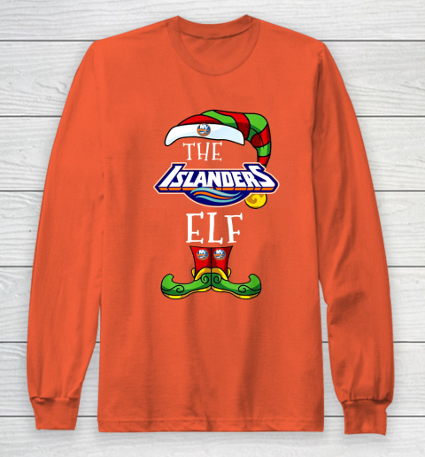 New York Islanders Christmas ELF Funny NHL Long Sleeve T-Shirt 3