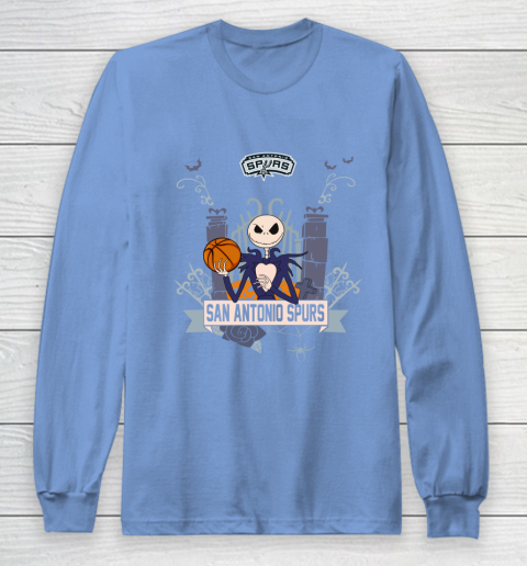 NBA San Antonio Spurs Basketball Jack Skellington Halloween Long Sleeve T-Shirt 8