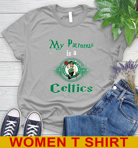 NBA Basketball Harry Potter My Patronus Is A Boston Celtics Women's T-Shirt 5