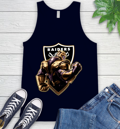 NFL Thanos Avengers Endgame Football Sports Oakland Raiders Tank Top 3