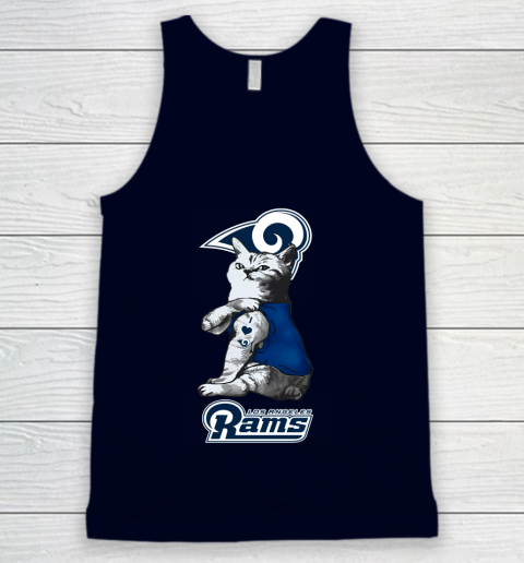 NFL Football My Cat Loves Los Angeles Rams Tank Top 2