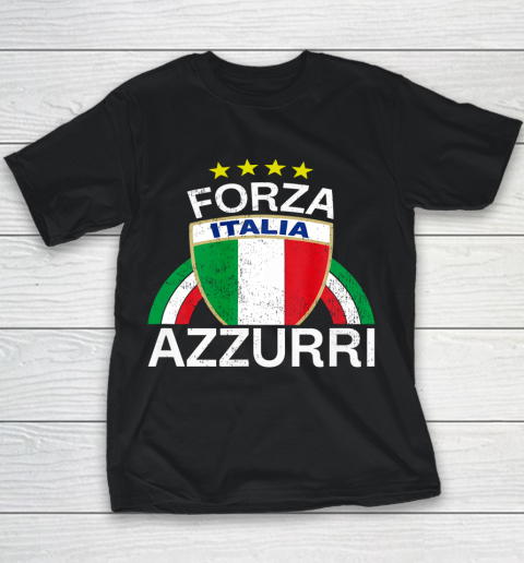 Funny Italia Football Soccer Italian Flag 2021 Youth T-Shirt