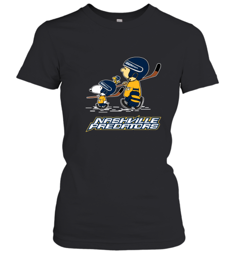 Let's Play Nashville Predators Ice Hockey Snoopy NHL Women's T-Shirt