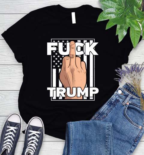Fuck Trump Middle Finger Anti Republican T Shirt 82