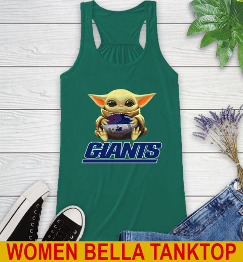 NFL Football New York Giants Baby Yoda Star Wars Shirt Racerback Tank 7