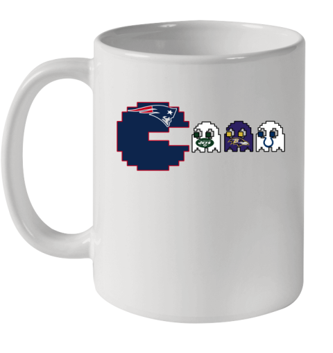 New England Patriots NFL Football Pac Man Champion Ceramic Mug 11oz