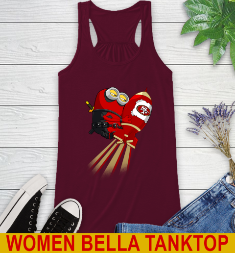 NFL Football San Francisco 49ers Deadpool Minion Marvel Shirt Racerback Tank 2