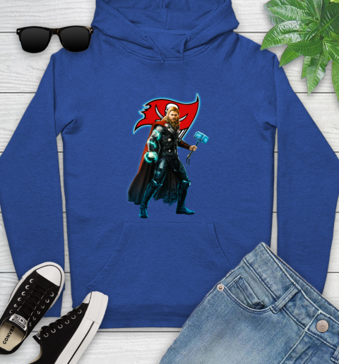 NFL Thor Avengers Endgame Football Tampa Bay Buccaneers Youth Hoodie 9