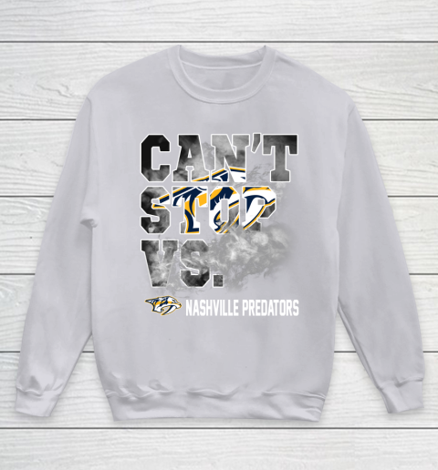 NHL Nashville Predators Hockey Can't Stop Vs Youth Sweatshirt 4 NHL Nashville Predators Hockey Can't Stop Vs Youth Sweatshirt - Image 4
