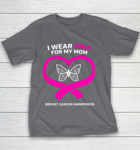 Men Women Kids Wear Pink For My Mom Breast Cancer Awareness Youth T-Shirt 5