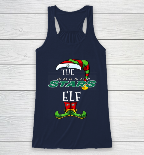 Dallas Stars Christmas ELF Funny NHL Racerback Tank 8