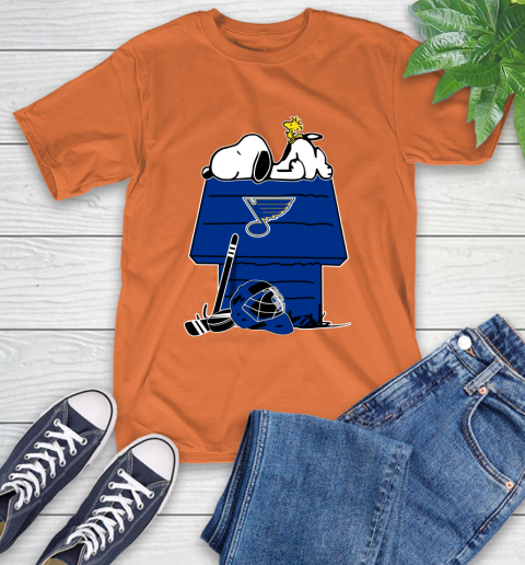 St.Louis Blues NHL Hockey Snoopy Woodstock The Peanuts Movie T-Shirt 5