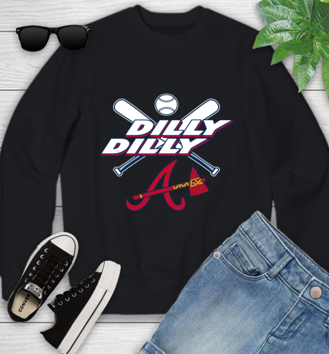 MLB Atlanta Braves Dilly Dilly Baseball Sports Youth Sweatshirt 2