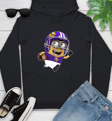 NFL Minnesota Vikings Minions Disney Football Sports Youth Hoodie 2