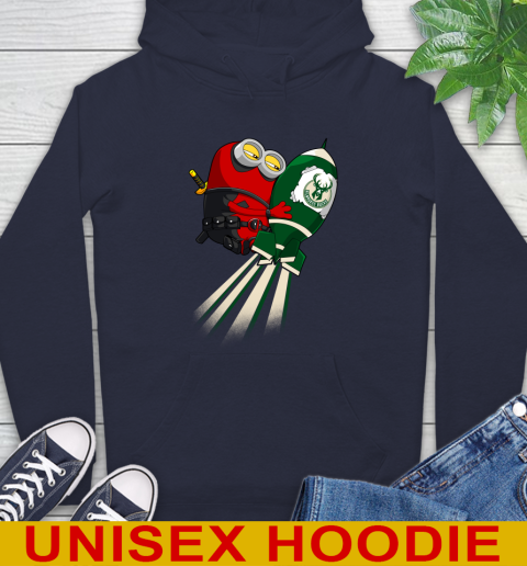 NBA Basketball Milwaukee Bucks Deadpool Minion Marvel Shirt Hoodie 3