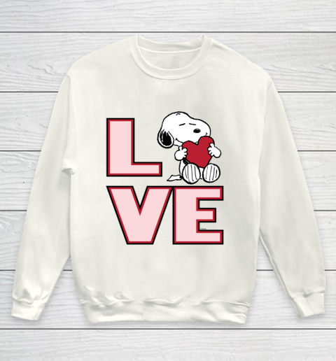 Peanuts Valentine Snoopy Love Youth Sweatshirt