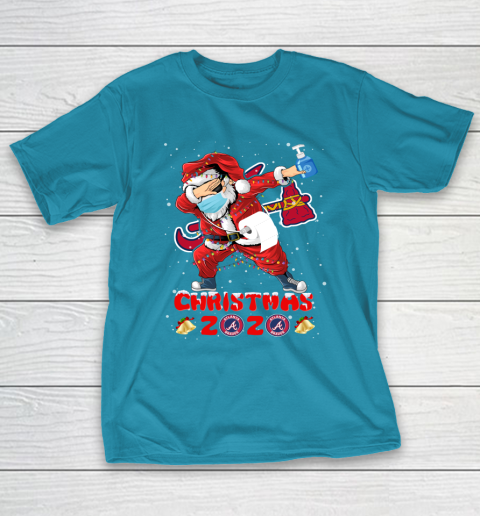Atlanta Braves Funny Santa Claus Dabbing Christmas 2020 MLB T-Shirt 7
