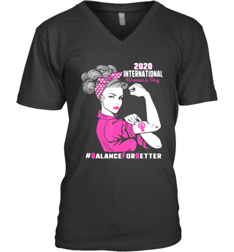 2020 International Women'S Day Balance For Better V-Neck T-Shirt