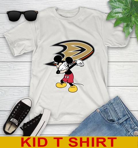 Anaheim Ducks NHL Hockey Dabbing Mickey Disney Sports Youth T-Shirt 12