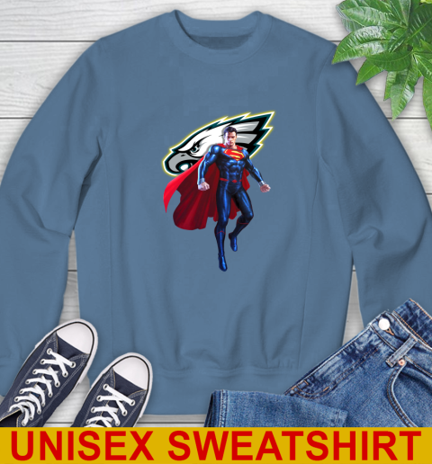 NFL Superman DC Sports Football Philadelphia Eagles Sweatshirt 8